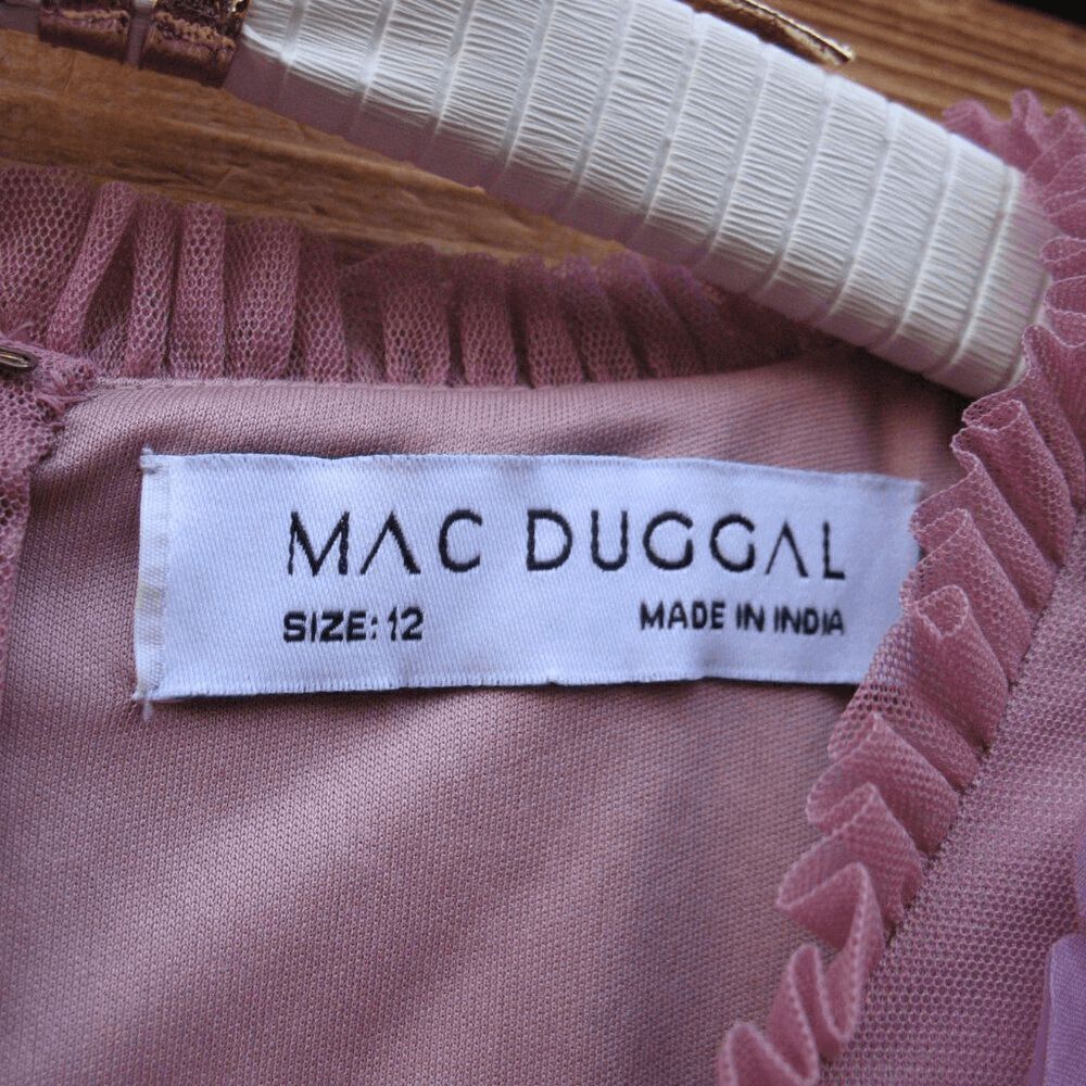 MAC DUGGAL 9212 Embellished High Neck Cap Sleeve A Line Dress Pink 12 - Picture 12 of 15